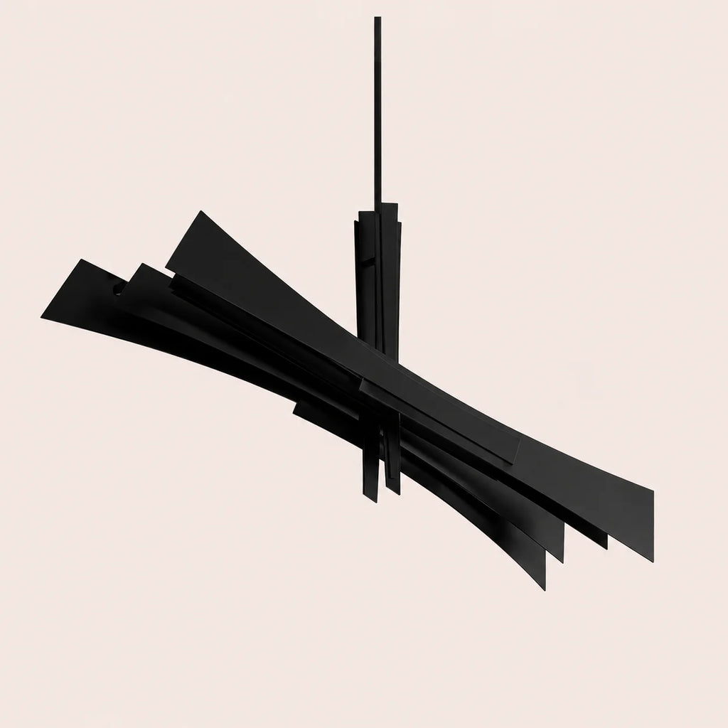 Solara Integrated LED 50in Black Chandelier
