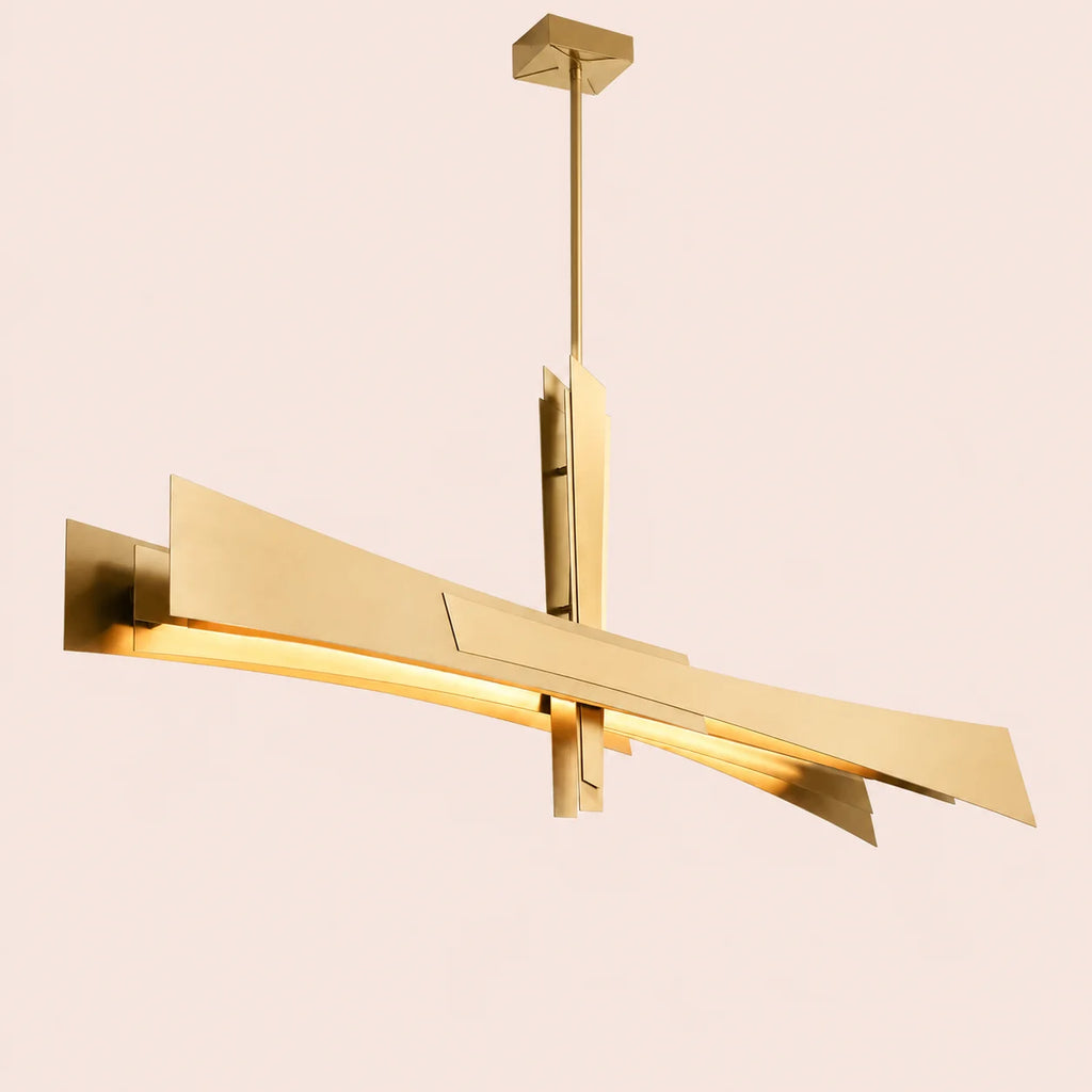 Solara Integrated LED 50in Brass Chandelier