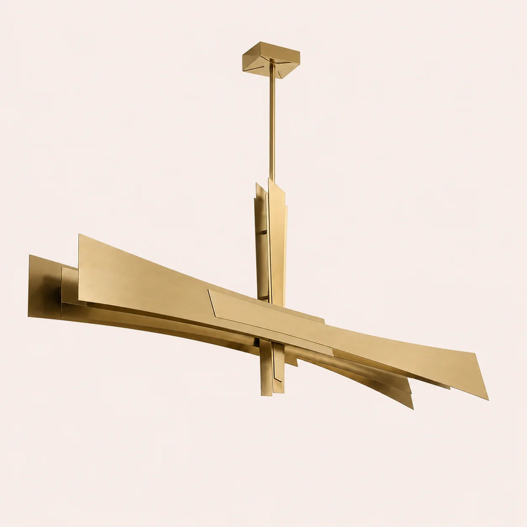 Solara Integrated LED 50in Brass Chandelier