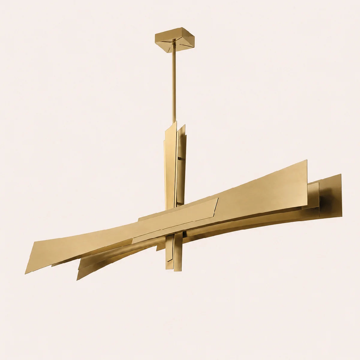 Solara Integrated LED 50in Brass Chandelier