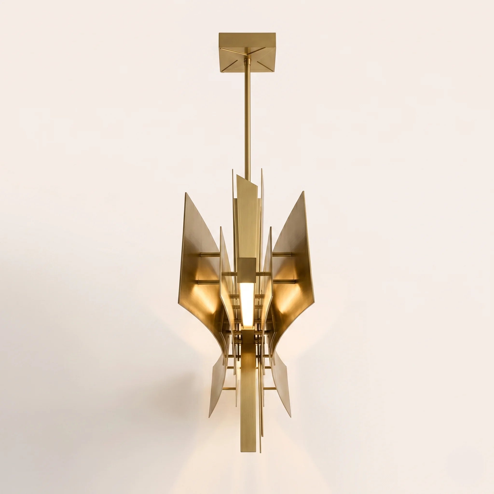 Solara Integrated LED 50in Brass Chandelier
