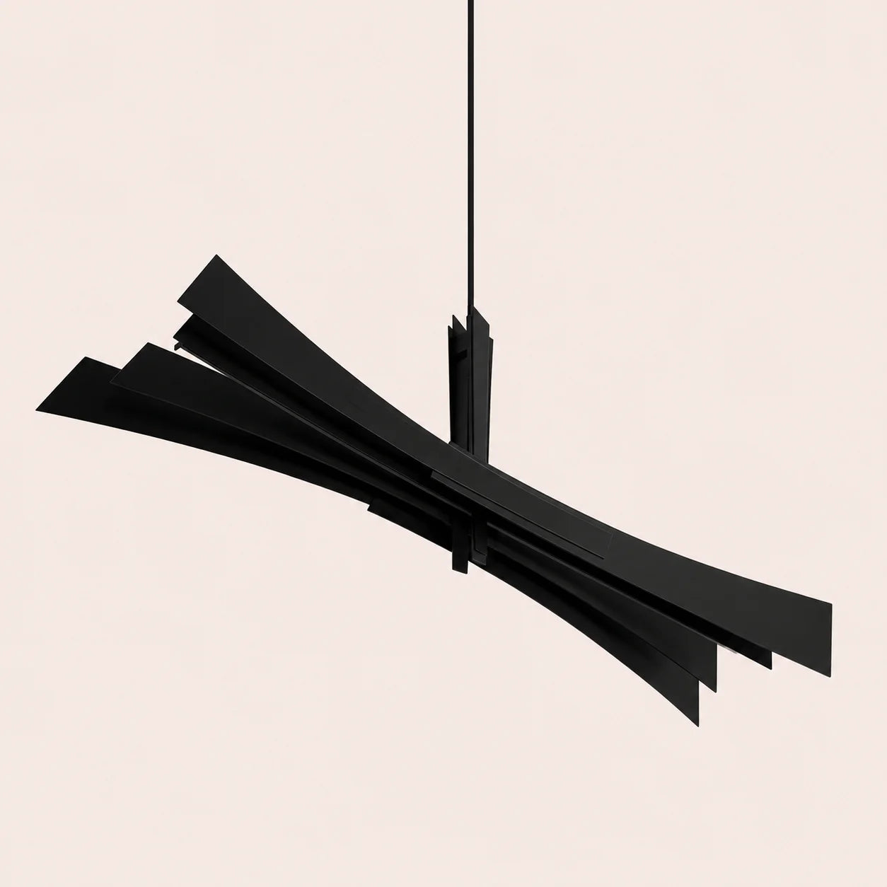 Solara Integrated LED 72in Black Chandelier