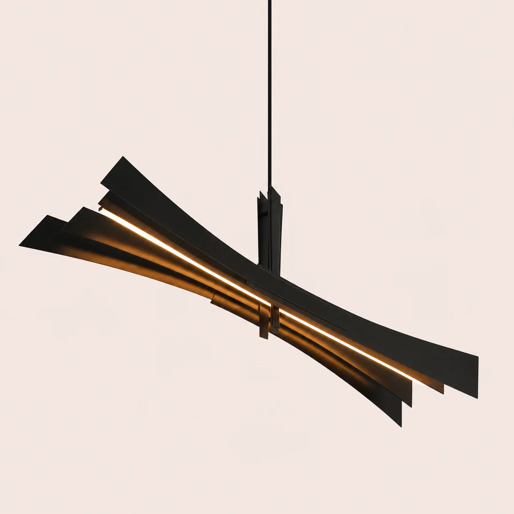 Solara Integrated LED 72in Black Chandelier