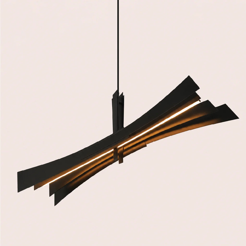Solara Integrated LED 72in Black Chandelier