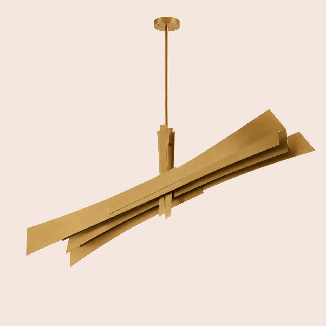 Solara Integrated LED 72in Brass Chandelier