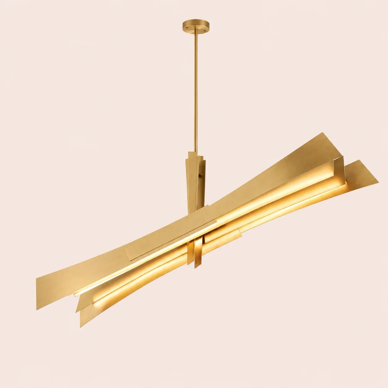 Solara Integrated LED 72in Brass Chandelier