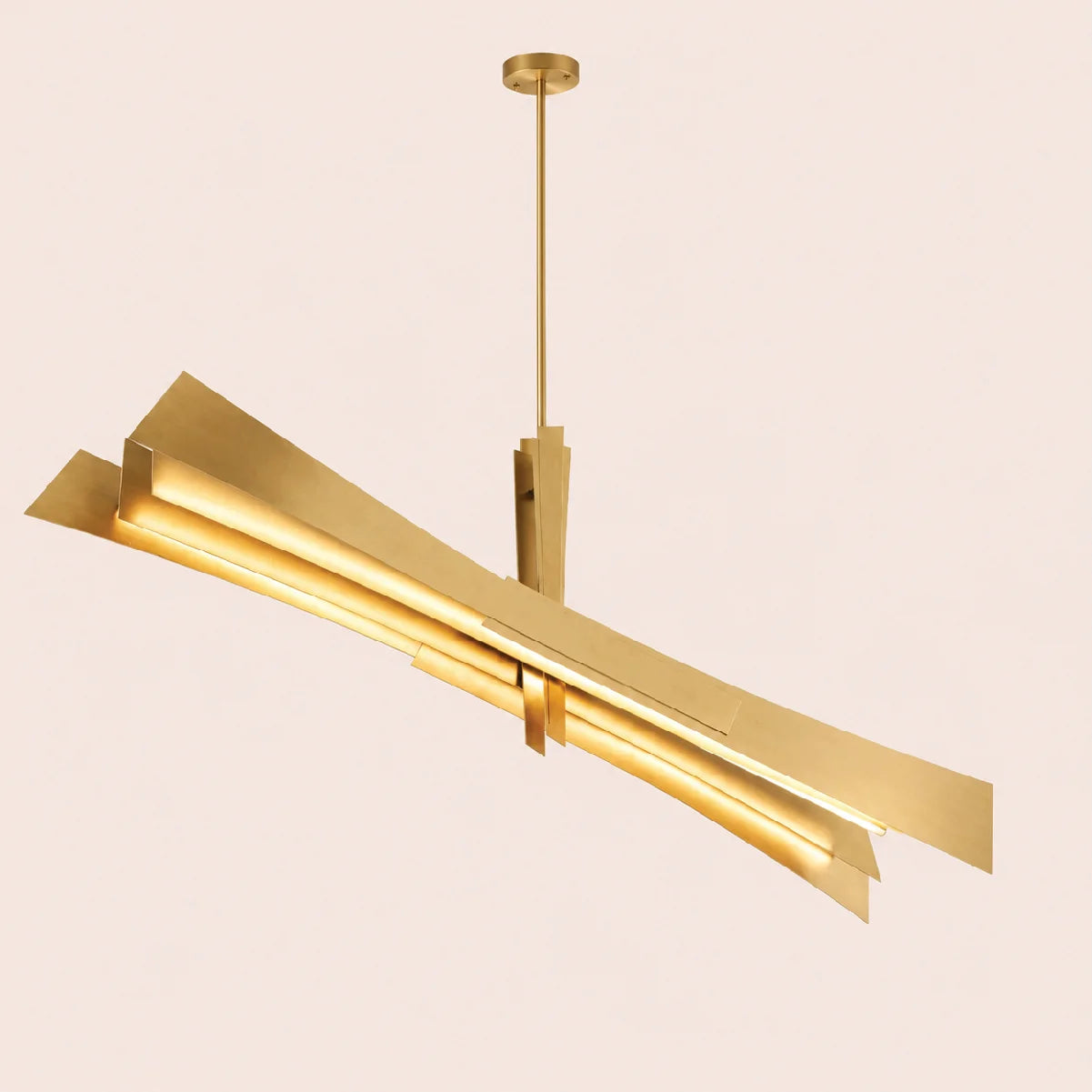 Solara Integrated LED 72in Brass Chandelier