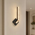 Contour Integrated LED 19in Sand Black Indoor-Outdoor Wall Light with Handcrafted Glass