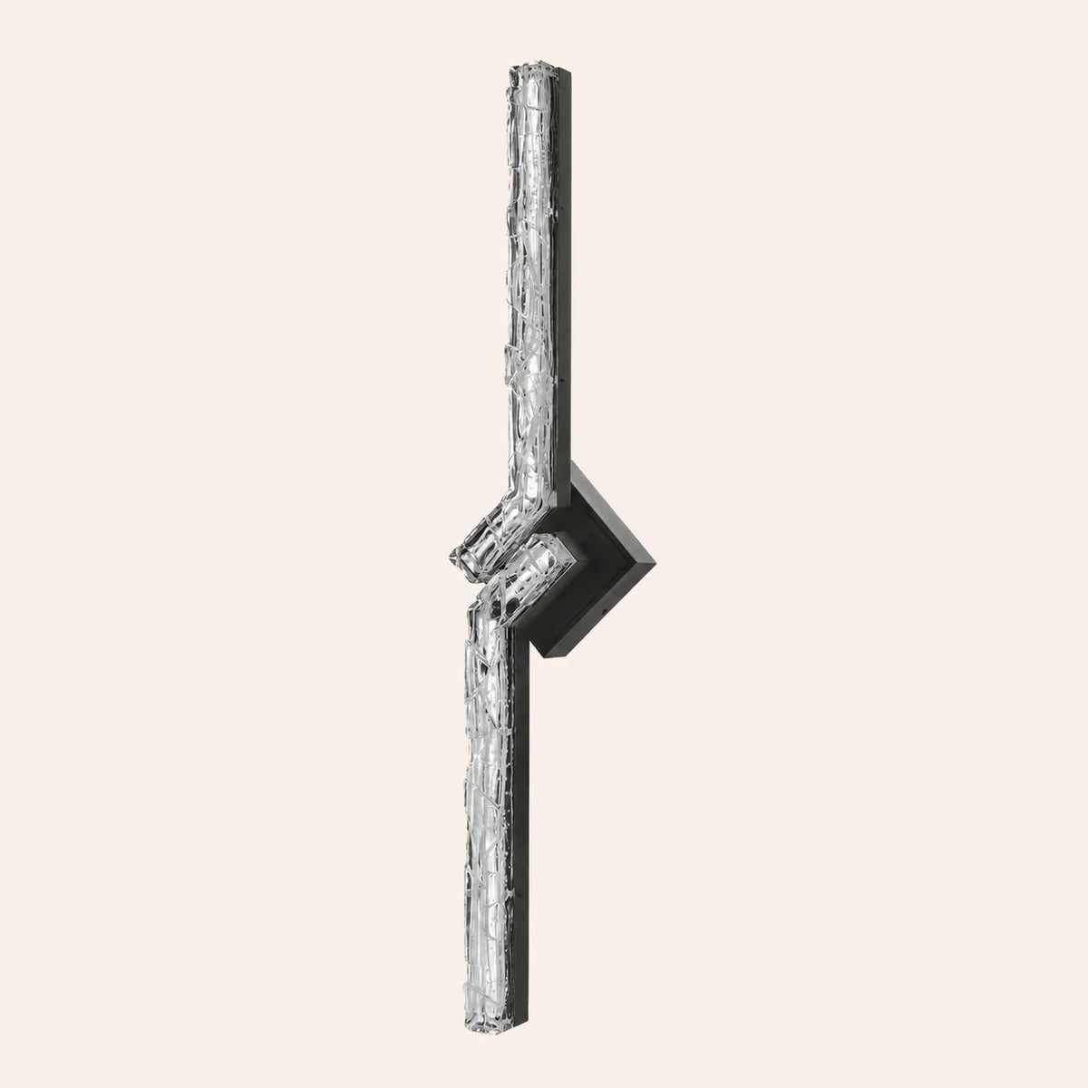 Contour Integrated LED 33in Sand Black Indoor-Outdoor Wall Light with Handcrafted Glass