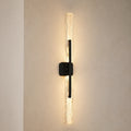 Curva Integrated LED 36in Sand Black Indoor-Outdoor Wall Light with Handcrafted Glass