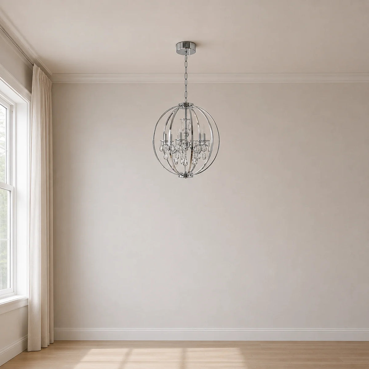 Abia 5 Light Chrome Chandelier