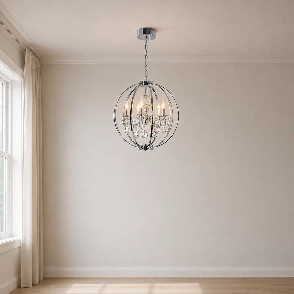 Abia 5 Light Chrome Chandelier