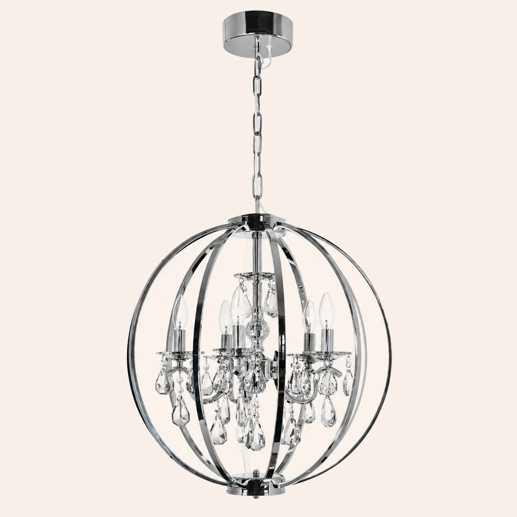 Abia 5 Light Chrome Chandelier