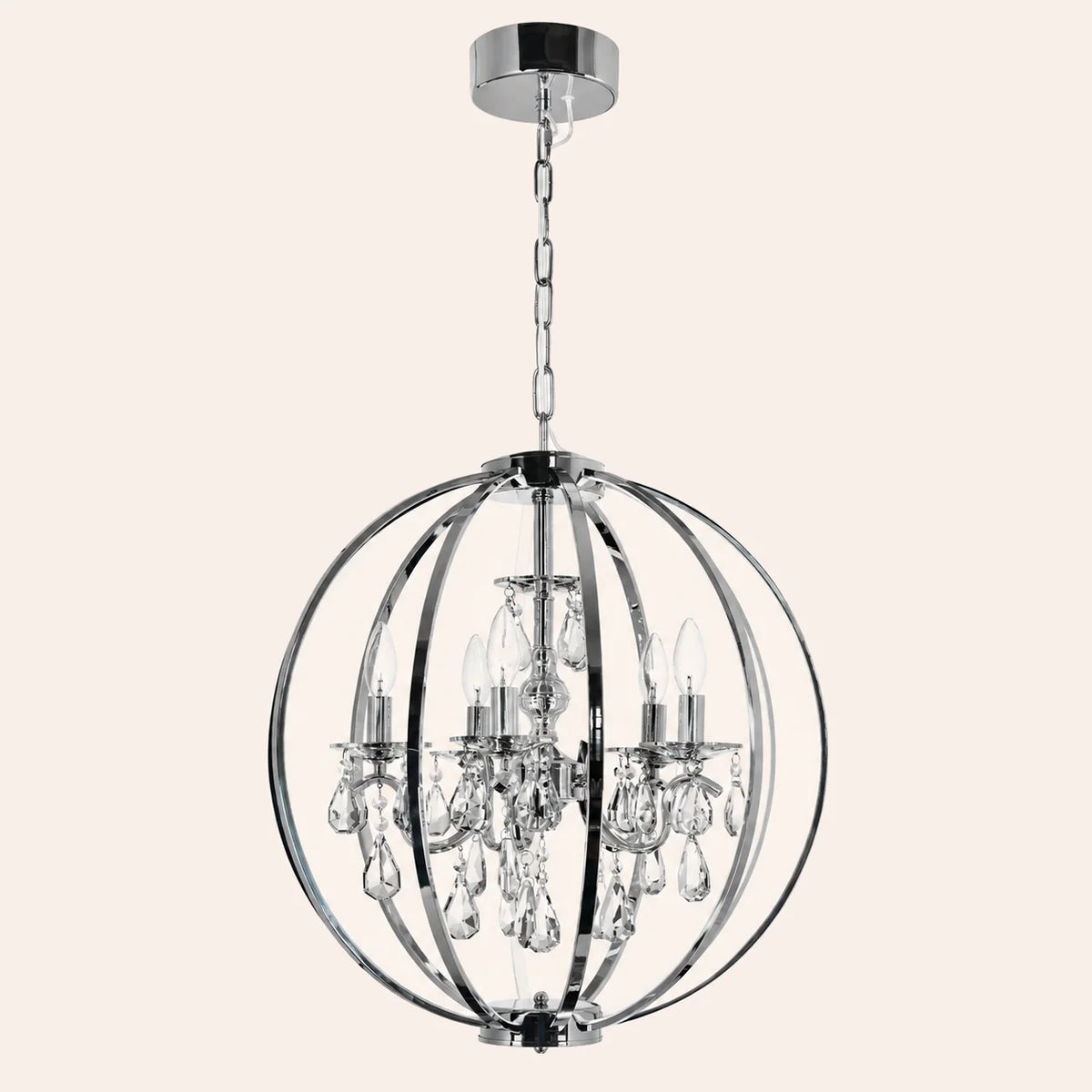 Abia 5 Light Chrome Chandelier