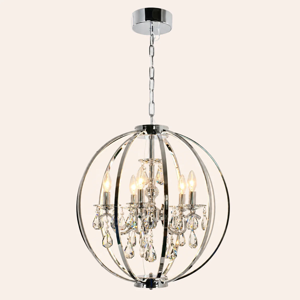 Abia 5 Light Chrome Chandelier
