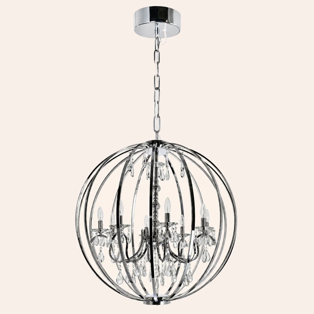 Abia 8 Light Chrome Chandelier