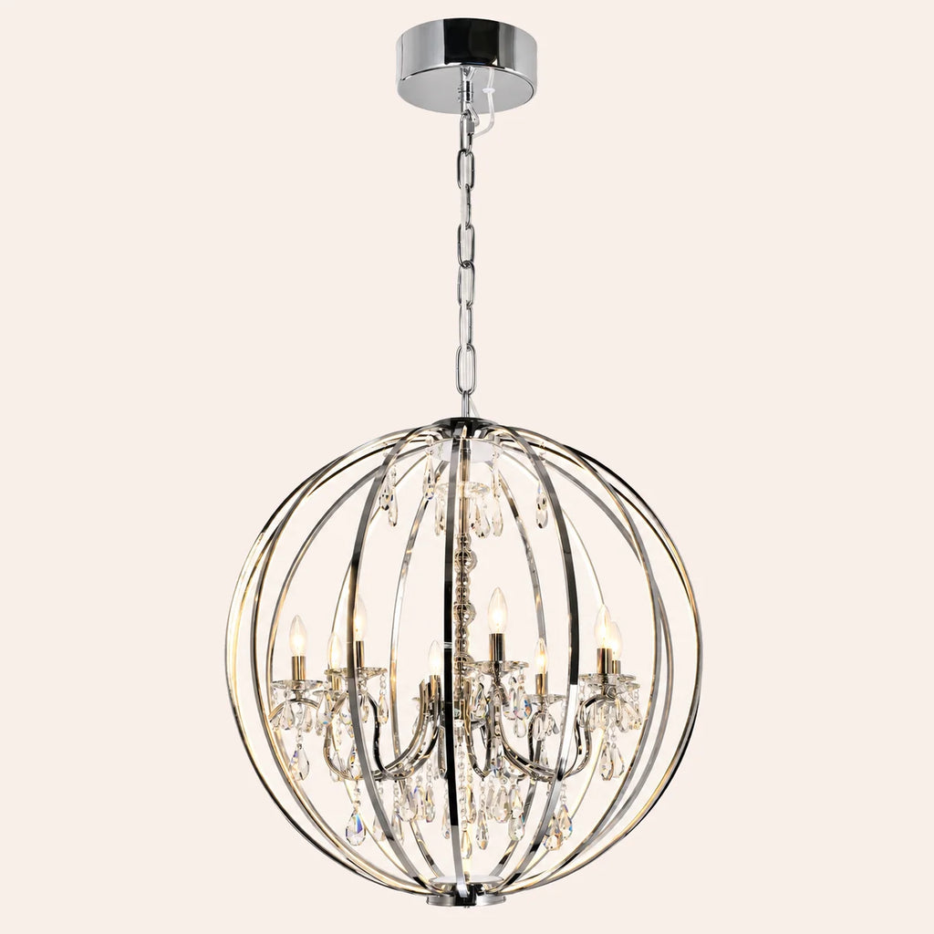 Abia 8 Light Chrome Chandelier
