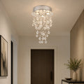 Rain Drop 3 Light 12in Chrome Chandelier