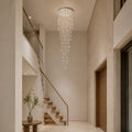 Rain Drop 12 Light 32in Chrome Chandelier
