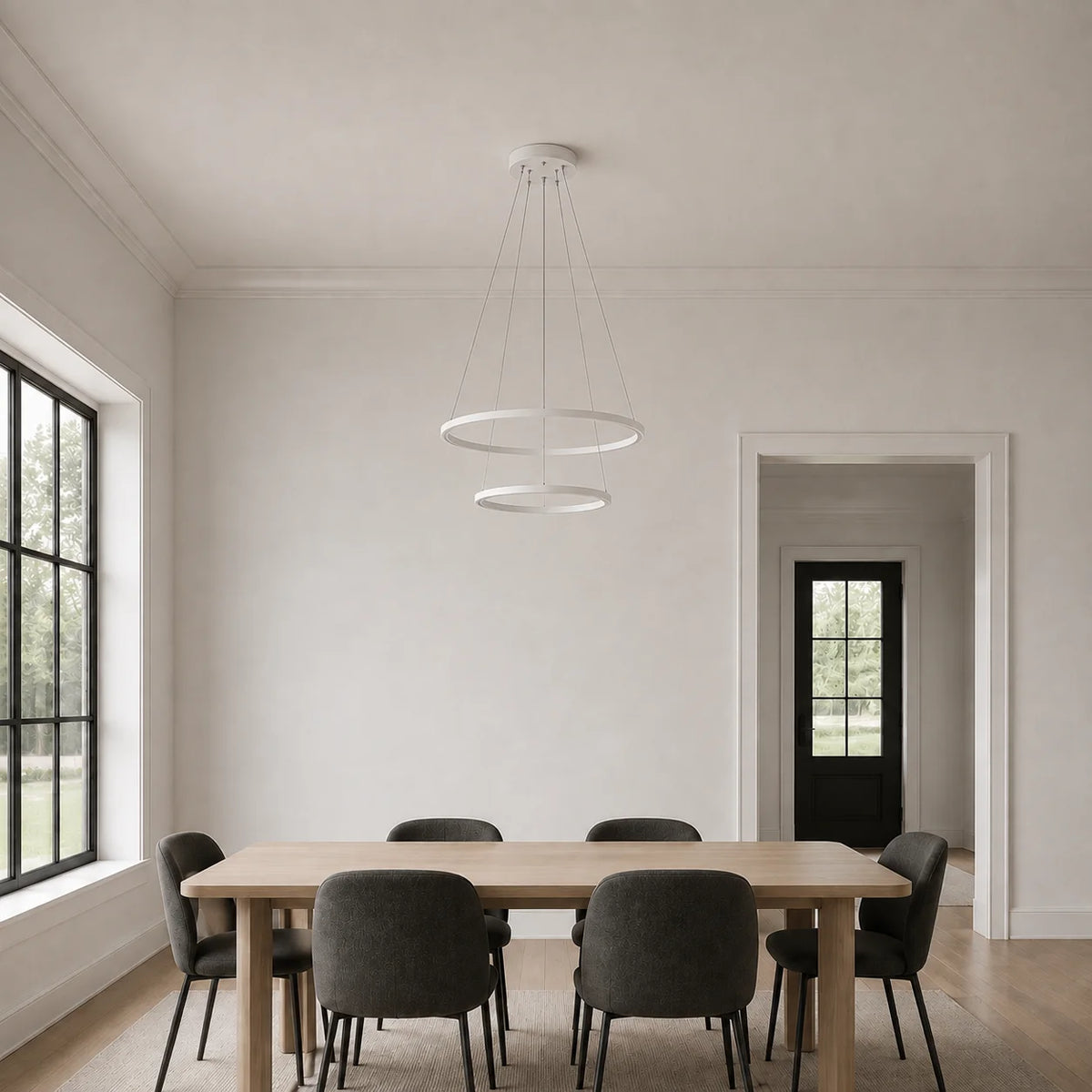 Chalice Integrated LED 24in White Chandelier
