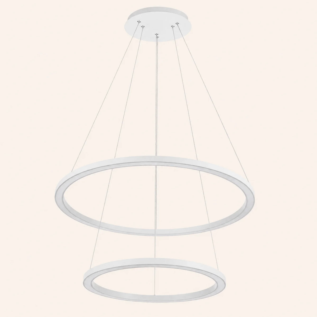 Chalice Integrated LED 24in White Chandelier