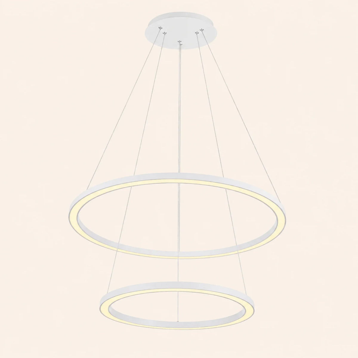 Chalice Integrated LED 24in White Chandelier