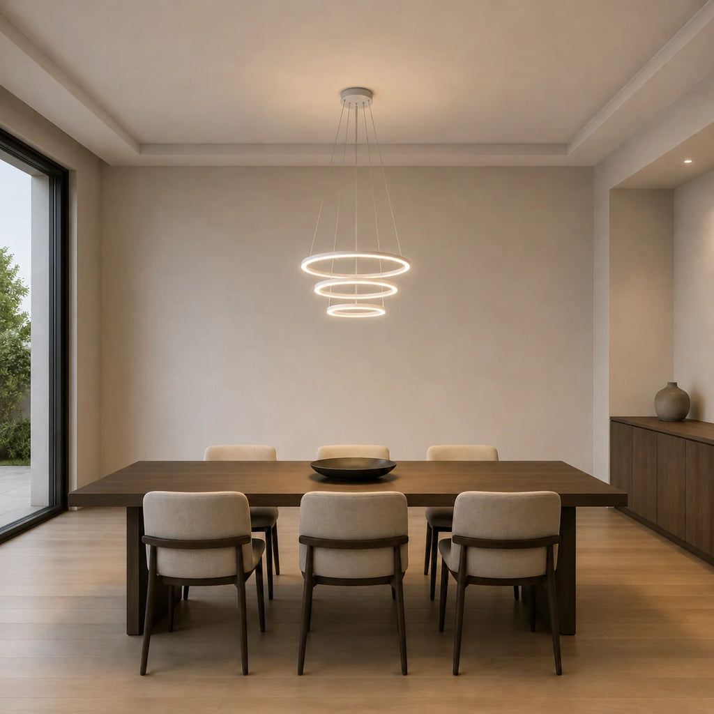 Chalice Integrated LED 31in White Chandelier