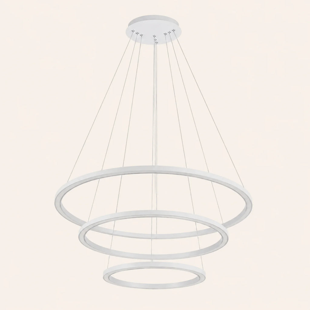 Chalice Integrated LED 31in White Chandelier