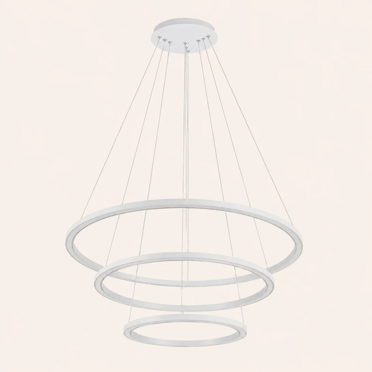 Chalice Integrated LED 31in White Chandelier
