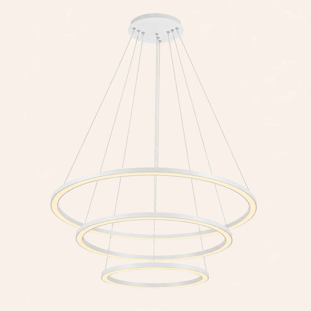 Chalice Integrated LED 31in White Chandelier