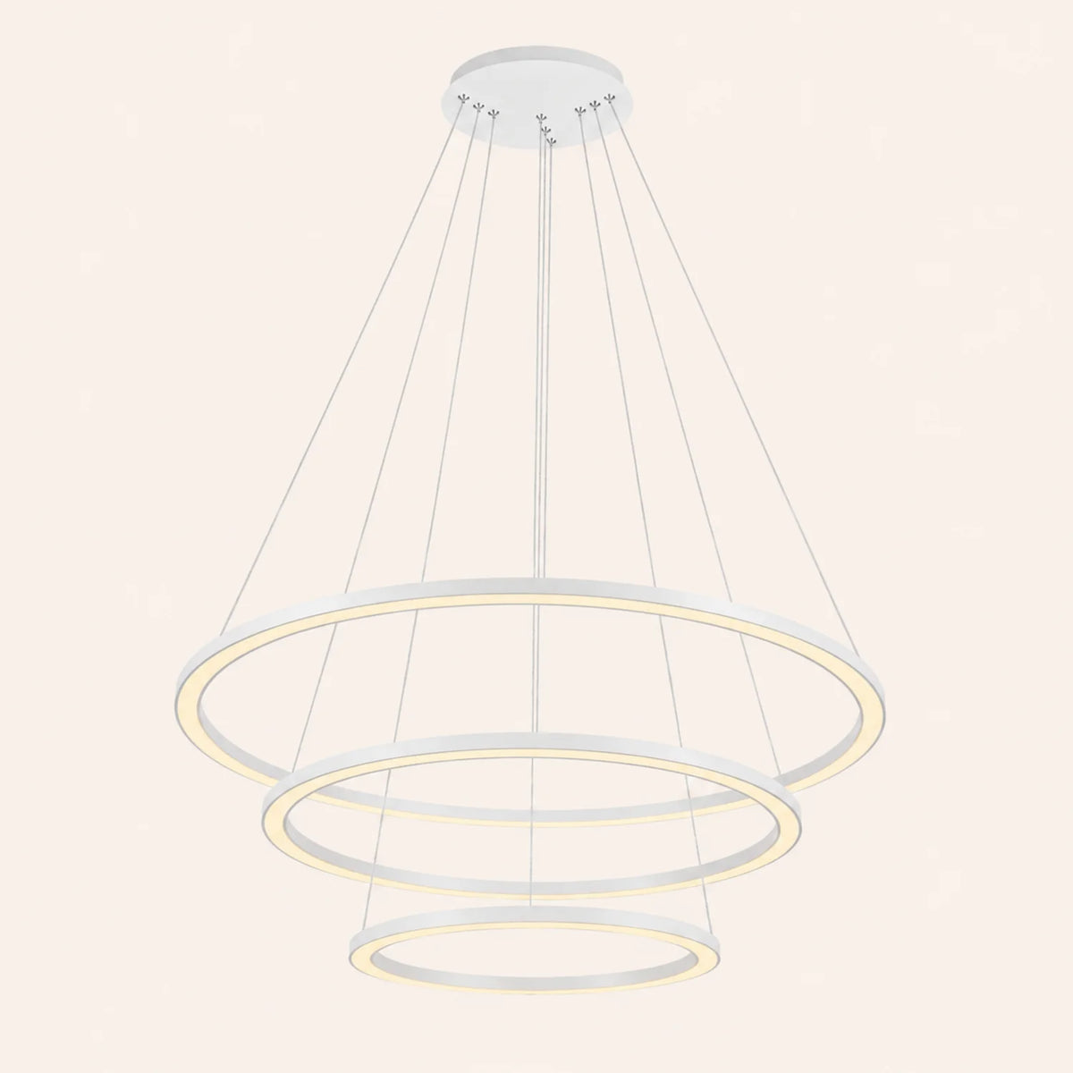 Chalice Integrated LED 31in White Chandelier