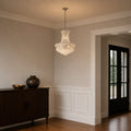 Empire 8 Light 18in Chrome Down Chandelier with Crystals
