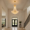 Empire 17 Light 24in Gold Down Chandelier with Crystals