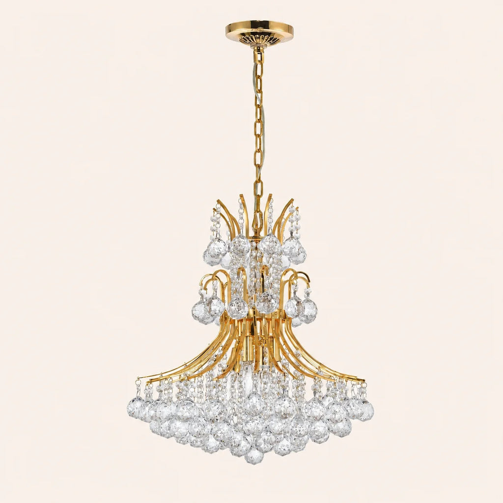 Princess 8 Light 20in Gold Down Chandelier