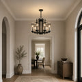 Sierra 8 Light 26in Black Chandelier