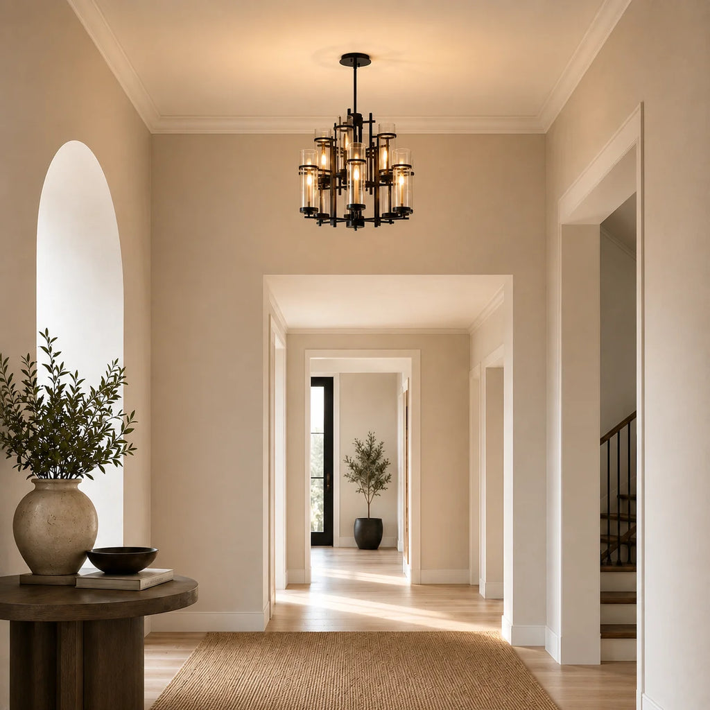 Sierra 12 Light 30in Black Chandelier