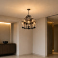 Sierra 12 Light 38in Black Chandelier