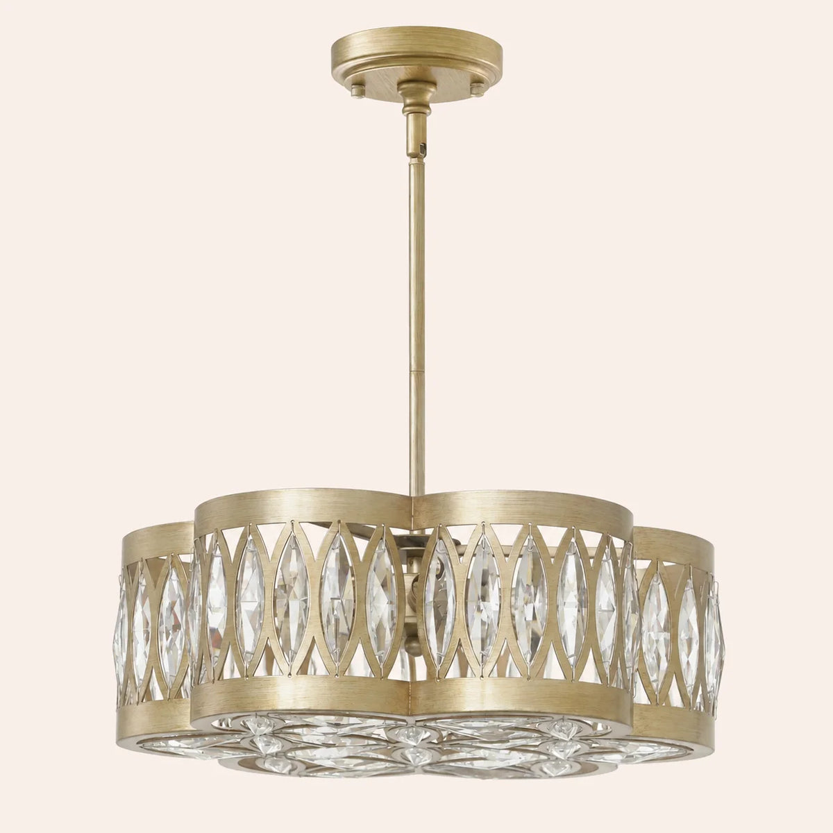 Nova 6 Light 16in Champagne Chandelier