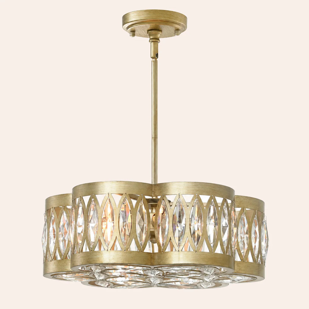 Nova 6 Light 16in Champagne Chandelier