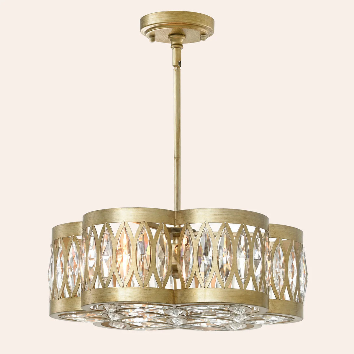 Nova 6 Light 16in Champagne Chandelier