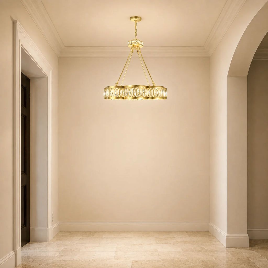 Nova 8 Light 31in Champagne Chandelier
