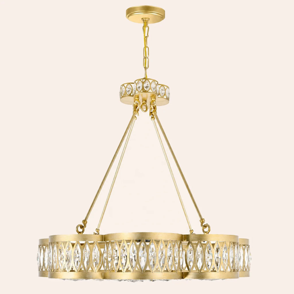 Nova 8 Light 31in Champagne Chandelier