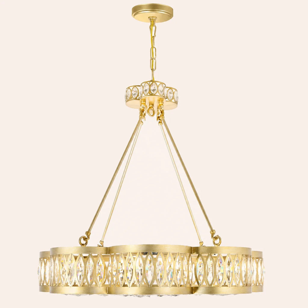 Nova 8 Light 31in Champagne Chandelier