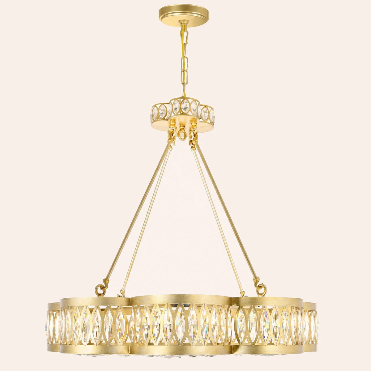 Nova 8 Light 31in Champagne Chandelier