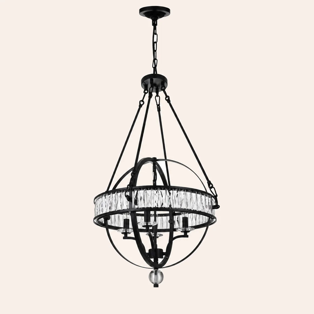 Arkansas 4 Light Black Chandelier