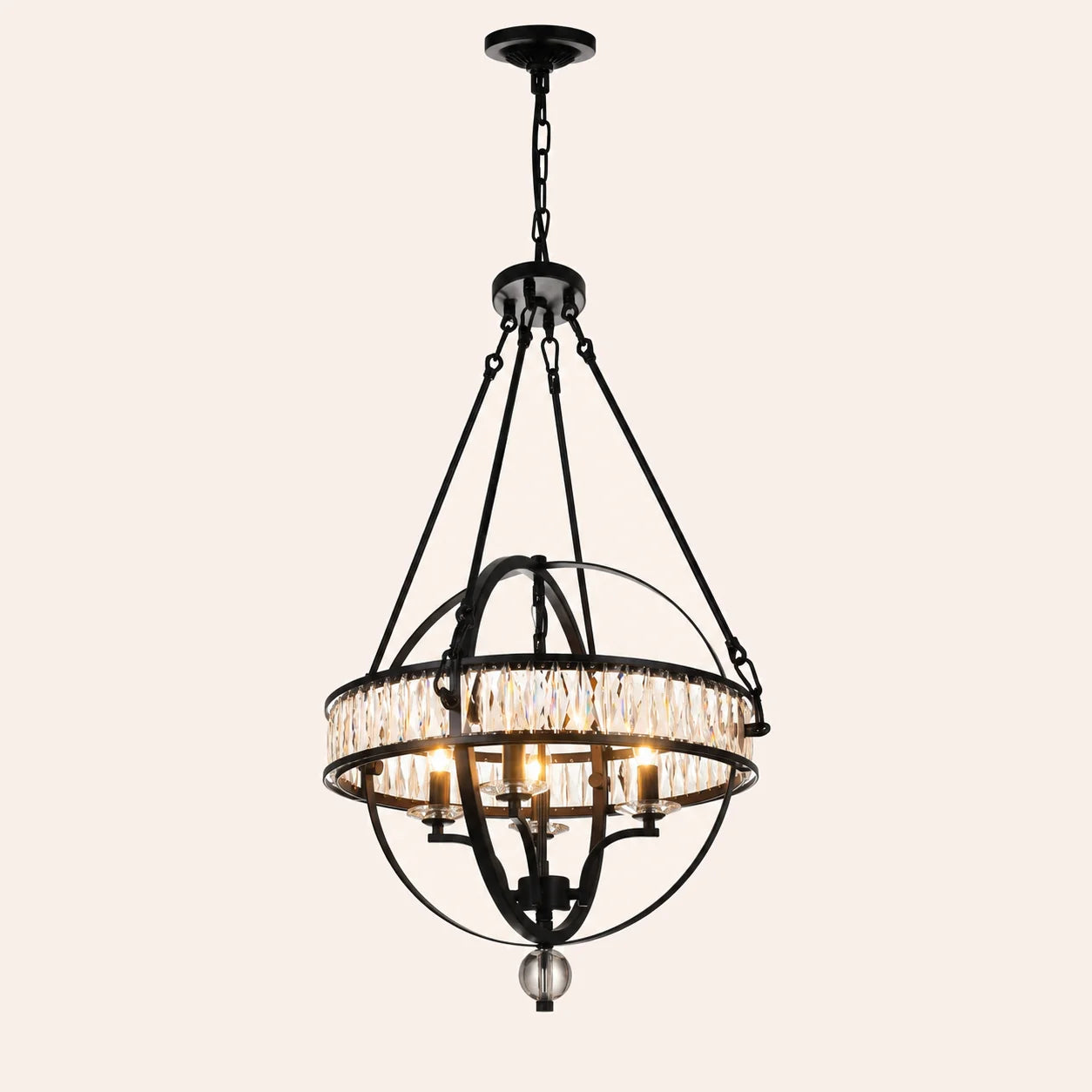Arkansas 4 Light Black Chandelier