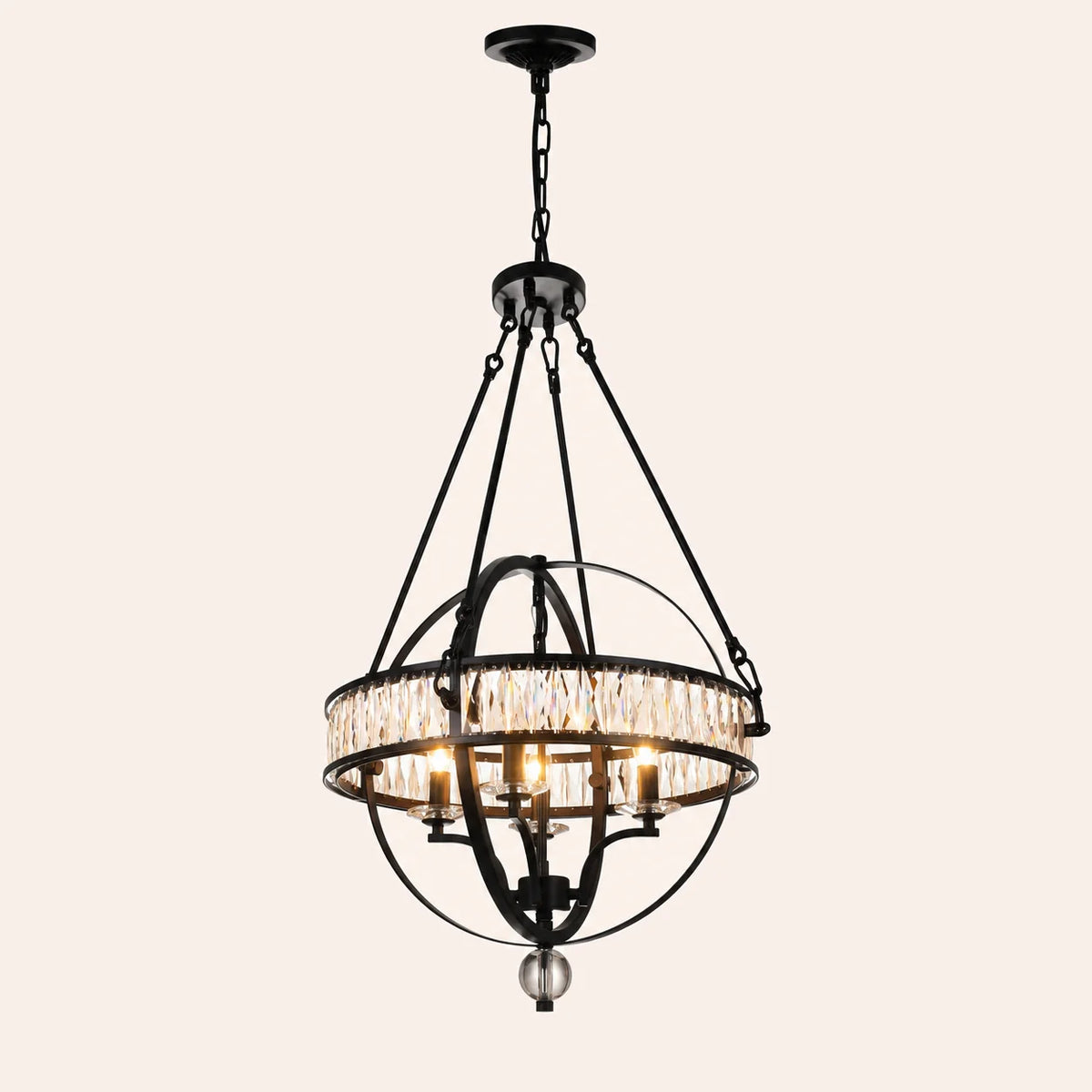 Arkansas 4 Light Black Chandelier