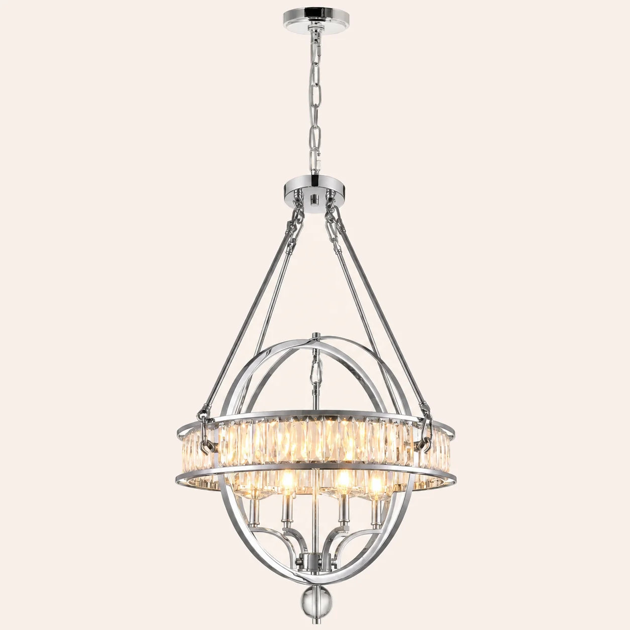 Arkansas 4 Light Chrome Chandelier