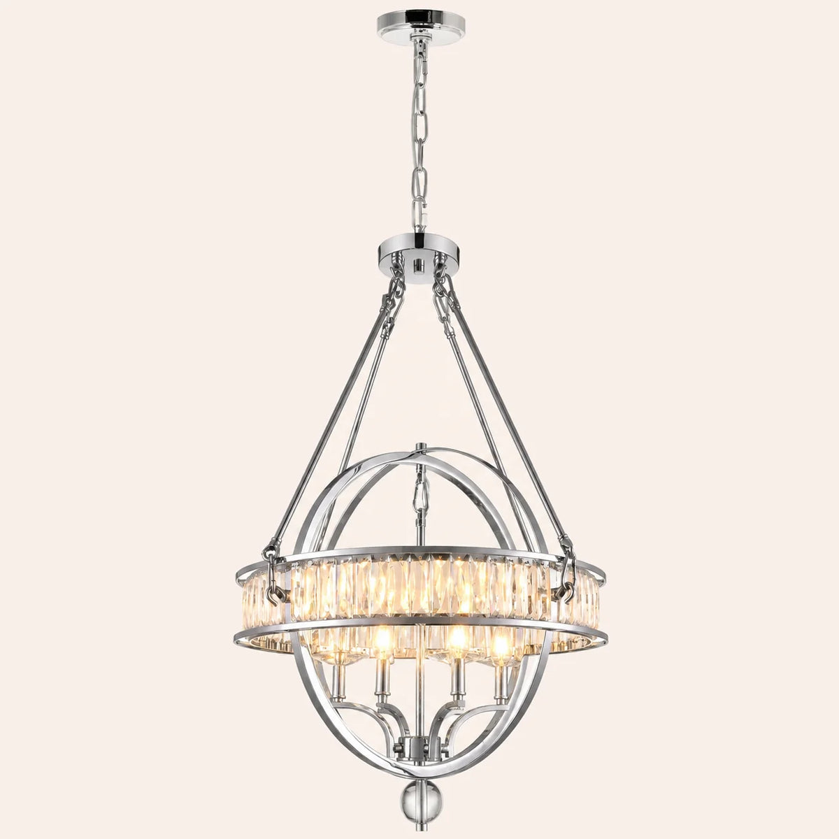 Arkansas 4 Light Chrome Chandelier