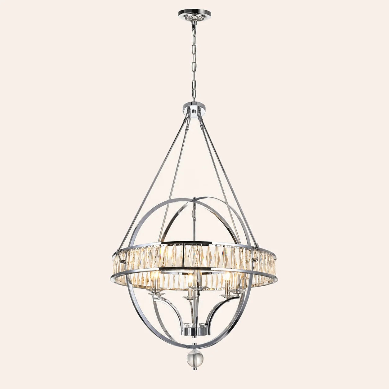 Arkansas 6 Light Chrome Chandelier